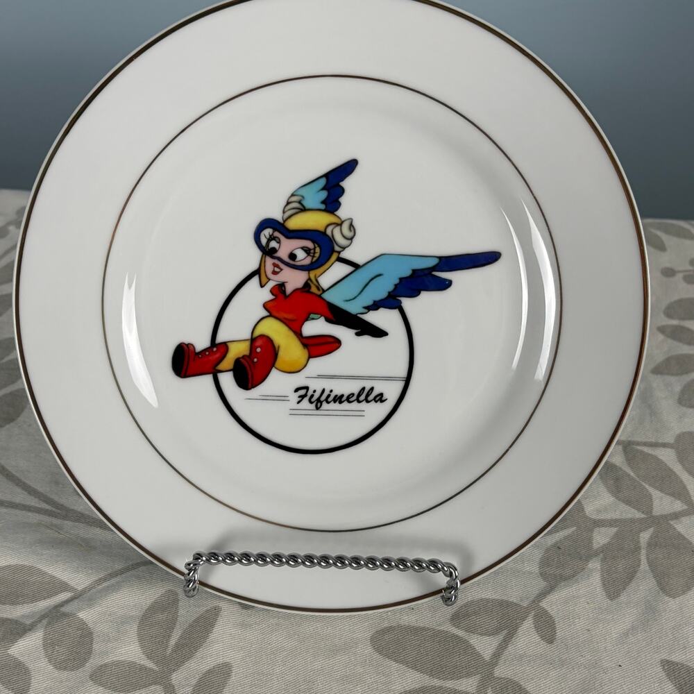 Fifinella WASP Collector Plate — WWII Women Airforce Service Pilots Vintage